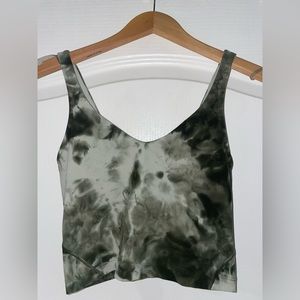 LULULEMON ALINE TANK TOP - GREEN TYE-DYE
